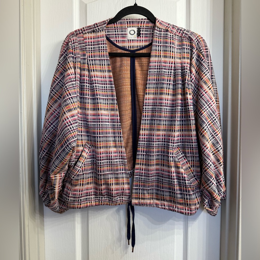 Akemi+Kin Plaid Cropped Jacket Size XS-